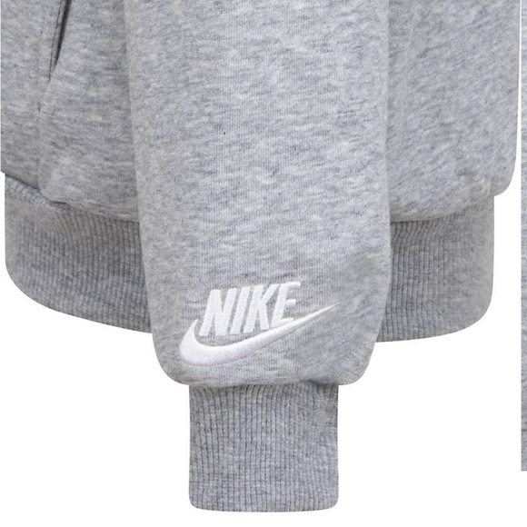 Nike Gray Apparel Hoodie Sweatshirt Kids Youth 6-7 Years Old Kangaroo Pocket - Picture 5 of 5